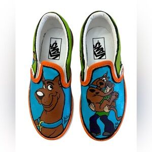 Vans Scooby Doo Custom Toddler Boy Slip On Shoes Size 12
